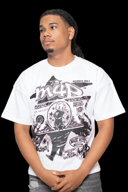 Money is Motion White (Crop Boxey Tee)