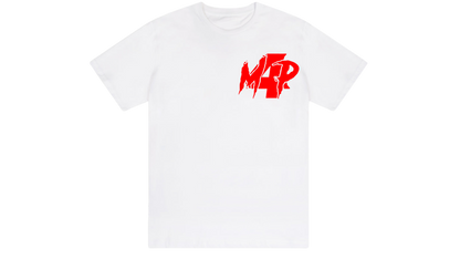 Motion No Emotion Tee (White & Red)