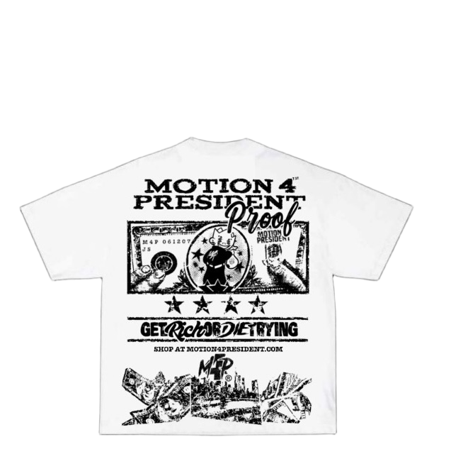 Money is Motion White (Crop Boxey Tee)