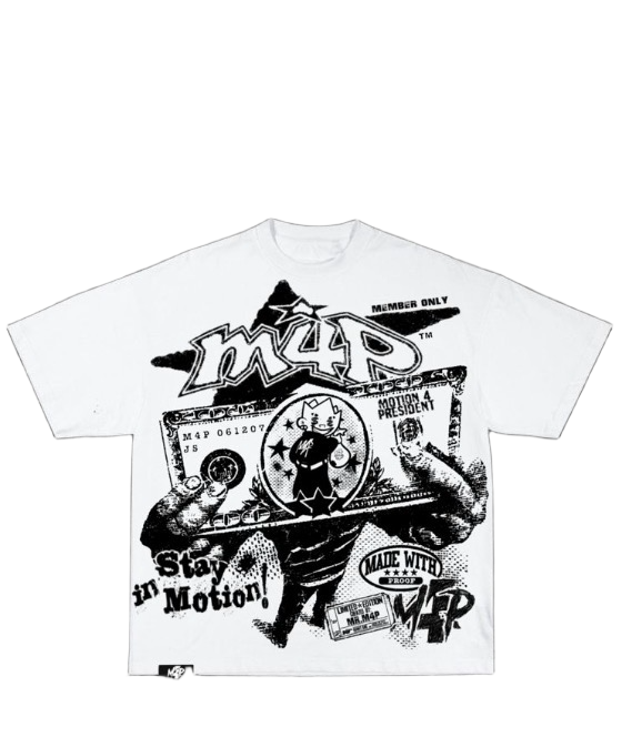 Money is Motion White (Crop Boxey Tee)